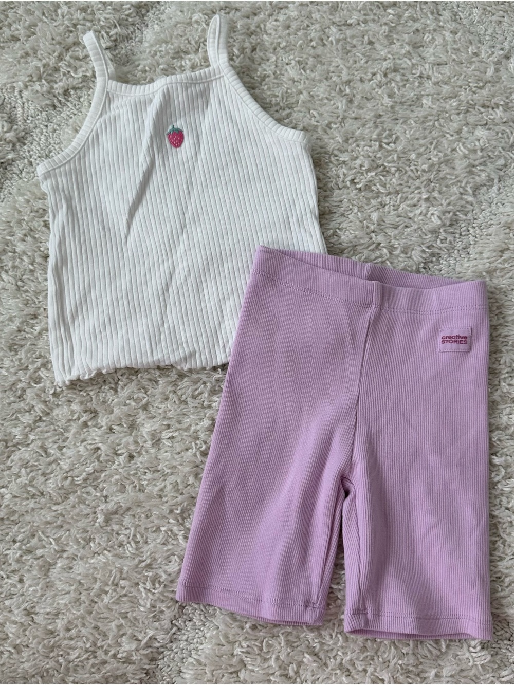 Strawberry Biker Shorts Set